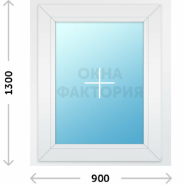 Пластиковое окно Veka 900х1300 глухое