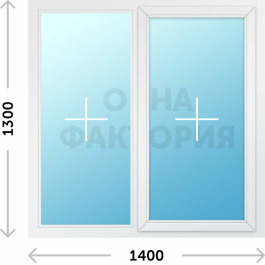 Пластиковое окно Veka 1400х1300 глухое