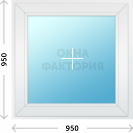 Пластиковое окно Veka 950х950 глухое