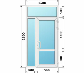 Теплая пластиковая входная группа 1300x2500