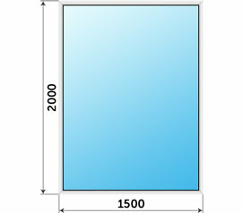 Двухкамерное глухое окно Rehau ПВХ 1500x2000