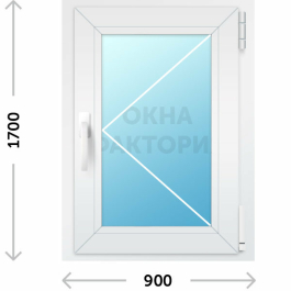 Пластиковое окно Veka 900х1700 открывающееся