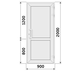 Межкомнатная белая дверь 900x2000
