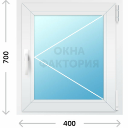 Пластиковое окно Veka 400х700 открывающееся