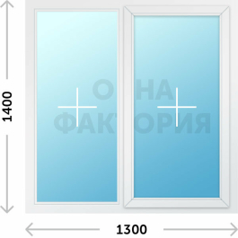 Пластиковое окно Veka 1300х1400 глухое