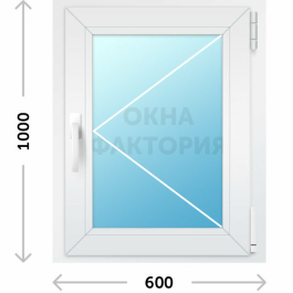 Пластиковое окно Montblanc 600х1000 открывающееся