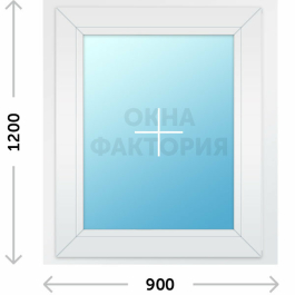 Пластиковое окно Veka 900х1200 глухое