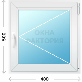 Пластиковое окно Veka 400х500 открывающееся