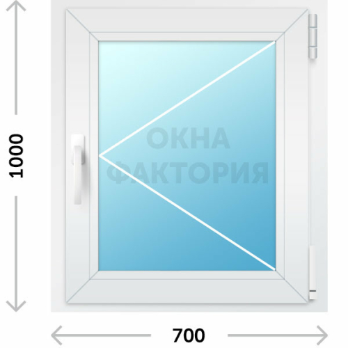 Пластиковое окно Veka 700х1000 открывающееся