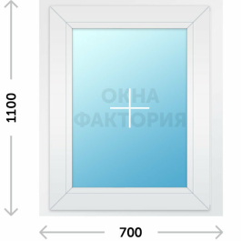 Пластиковое окно Veka 700х1100 глухое