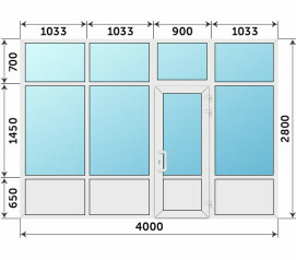Теплая входная группа из ПВХ 4000x2800