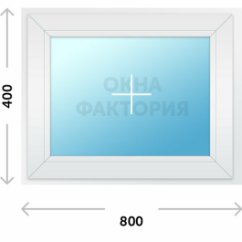 Пластиковое окно KBE 800х400 глухое