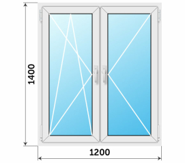 Пластиковое окно 1200x1400