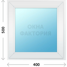 Пластиковое окно Рехау 400х500 глухое