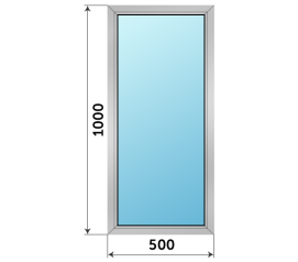 Пластиковое окно 500x1000