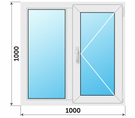 Пластиковое окно 1000x1000