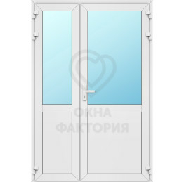 Алюминиевая дверь с матовым стеклом AL-1008