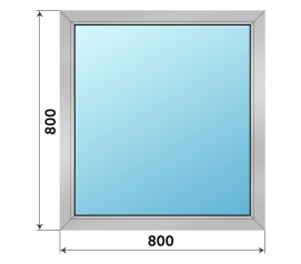 Алюминиевое окно 800x800