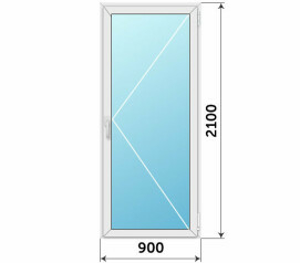 Пластиковая дверь 900x2100
