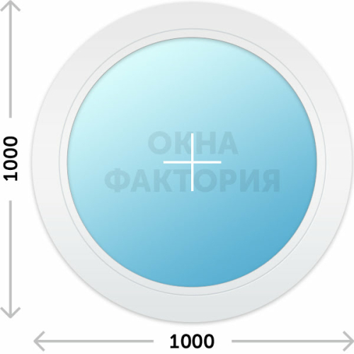 Окно ПВХ Рехау круглое 1000х1000