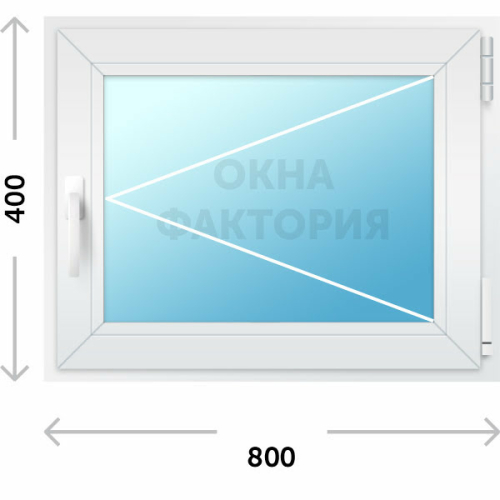 Пластиковое окно Рехау 800х400 открывающееся