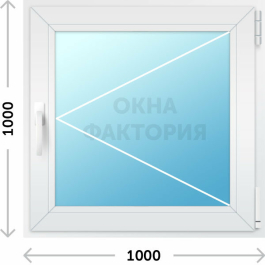 Пластиковое окно Montblanc 1000х1000 открывающееся