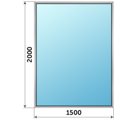 Окно из алюминия 1500x2000