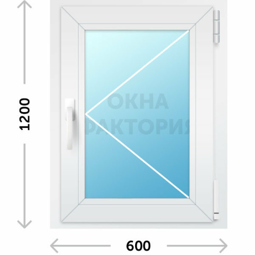 Пластиковое окно Veka 600х1200 открывающееся