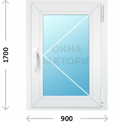 Пластиковое окно Veka 900х1700 открывающееся