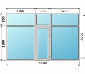 Холодная алюминиевая входная группа Provedal 4400x2900