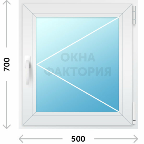 Пластиковое окно Рехау 500х700 открывающееся