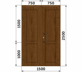 Глухая дверь 1500x2500