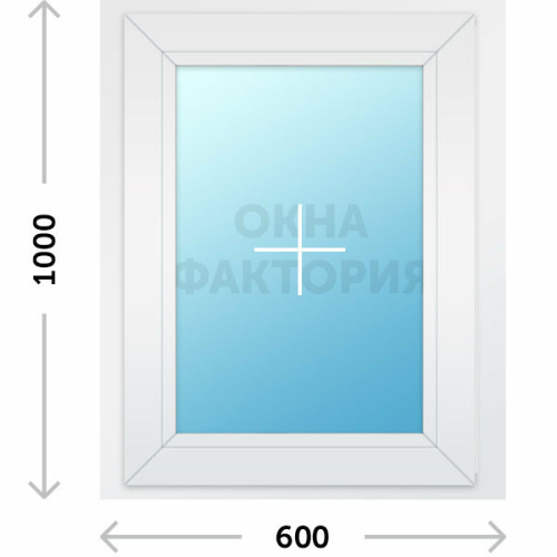 Пластиковое окно Рехау 600х1000 глухое