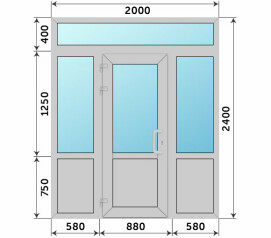 Холодная алюминиевая входная группа Provedal 2000x2400