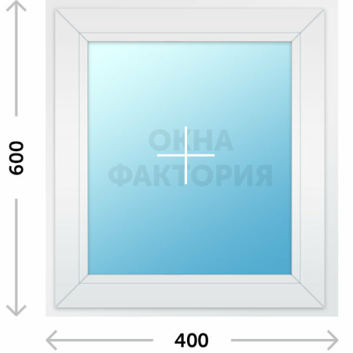 Пластиковое окно Рехау 400х600 глухое