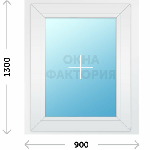 Пластиковое окно Рехау 900х1300 глухое