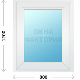 Пластиковое окно Veka 800х1200 глухое