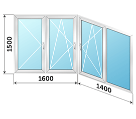 Рама балконная NEWTEC 3000x1500