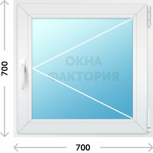 Пластиковое окно Рехау 700х700 открывающееся