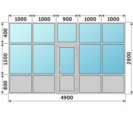 Холодная алюминиевая входная группа 4900x3000