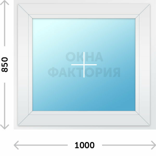 Пластиковое окно Рехау 1000х850 глухое
