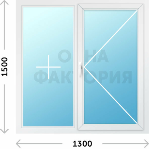 Пластиковое окно Montblanc 1300х1500 открывающееся