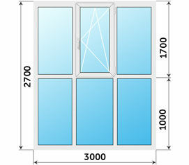 Окна 2200x2700 на балкон