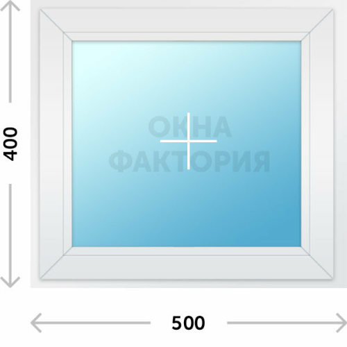 Пластиковое окно Рехау 500х400 глухое