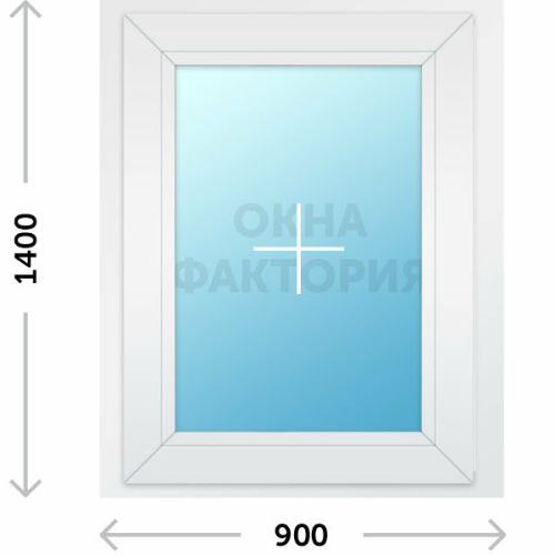 Пластиковое окно Рехау 900х1400 глухое