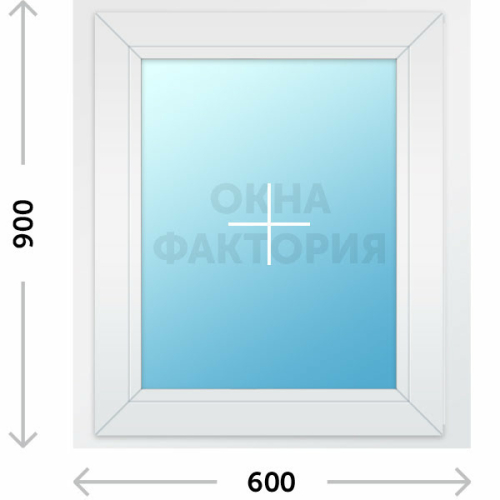 Пластиковое окно Veka 600х900 глухое
