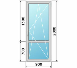 Алюминиевая дверь 900x2000