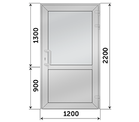 Одностворчатая дверь глухая NEWTEC 1200x2200