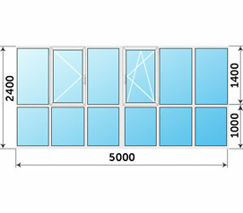 Панорамное остекление 5000x2400