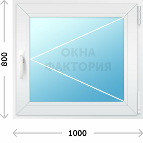 Пластиковое окно Рехау 1000х800 открывающееся